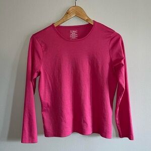 L.L. Bean Women's Pink Long Sleeve Top